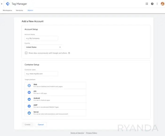 Pengisian form google tag manager
